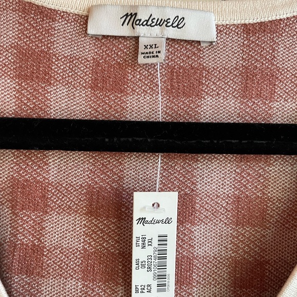 Madewell Carmon Cardigan Crop Gingham - Picture 2 of 8